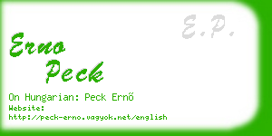 erno peck business card